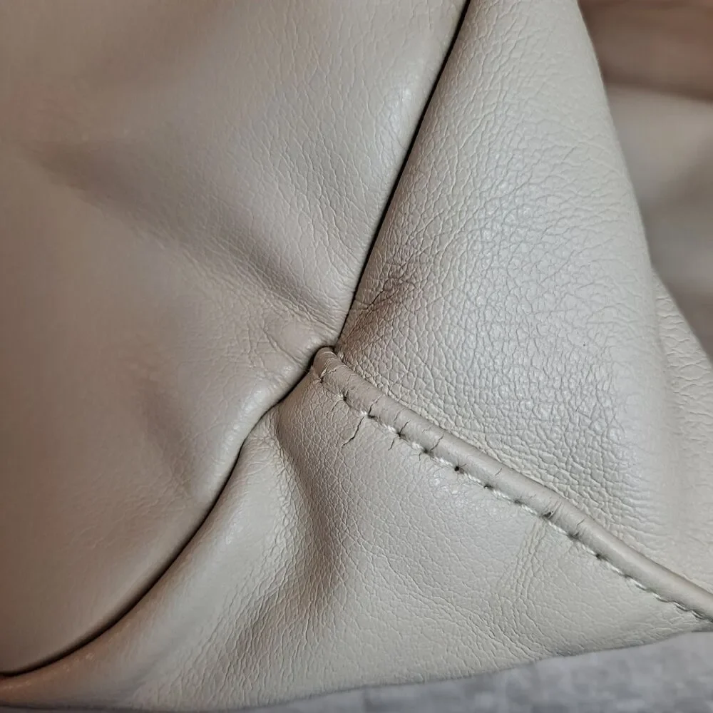 Donna Karan Cosmetics Tote Hobo Bag Cream Color